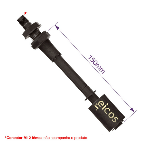 SENSOR DE NIVEL LE151-M12 - HASTE 150MM 1 PONTO DETECCAO